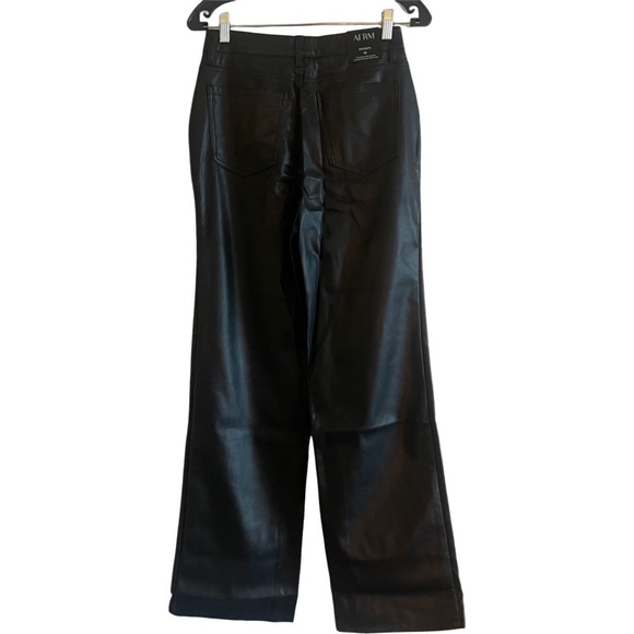 AFRM Dawson Wide Leg Leather Jean - Picture 5 of 7